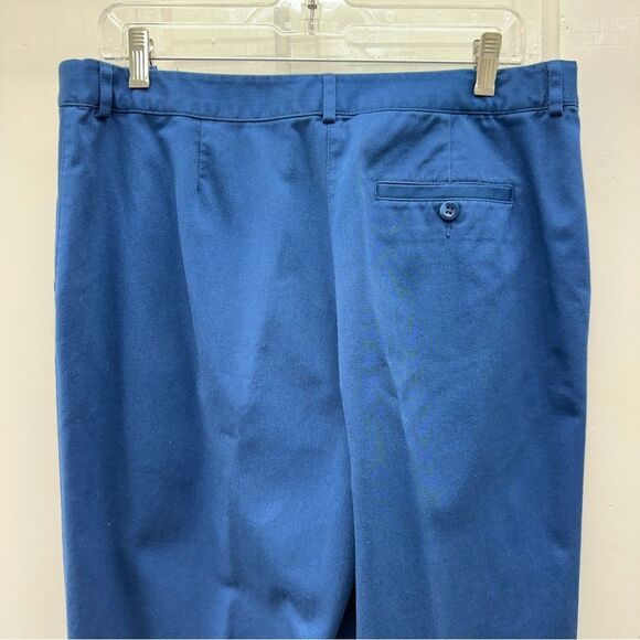 L.L. Bean Classic Fit navy pants slacks with adjustable elastic waist women's 12 - Picture 3 of 9